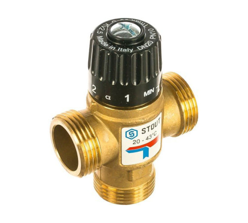 Термостатический смесительный клапан STOUT G 1” M SVM-0120-254325 RG008TIGFLR9AV