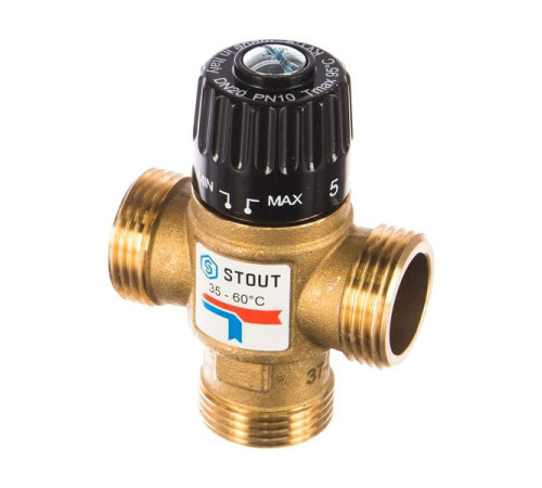 Термостатический смесительный клапан STOUT 1 SVM-0120-166025 RG008TIGFKCNQF