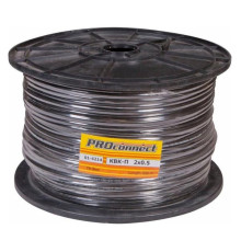 Кабель PROconnect КВК-П-2 +2x0,50 кв.мм Cu/Cu черный бухта 200 м 01-4214