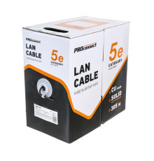 Кабель PROconnect витая пара UTP 4PR 24AWG, CAT5e наружный OUTDOOR бухта 305 м 01-0054