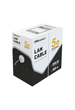 Кабель PROconnect витая пара FTP 2PR 24AWG, CCA, CAT5e, бухта 305 м 01-0121-3