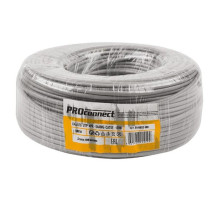 Кабель PROconnect UTP 4PR 24AWG, CU , CAT5E, 100 МГц, PVC, серый, бухта 100 м 01-0052-100