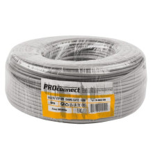 Кабель PROconnect UTP 4PR 24AWG, CU , CAT5E, 100 МГц, PVC, серый, бухта 100 м 01-0052-100