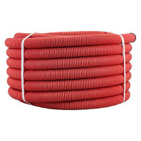 Гофрированная двустенная труба ЭРА ПНД красная d=63мм с зондом 50м 3 Б0048279