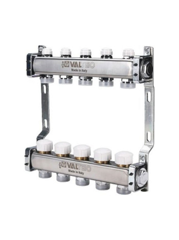 Коллекторный блок с ручным регулировочным клапаном VALTEC 1х7 выходов Евроконус 3/4 VTc.582.EMNX.0607