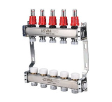 Коллекторный блок с расходомером VALTEC 1х3 выхода Евроконус 3/4 VTc.584.EMNX.0603