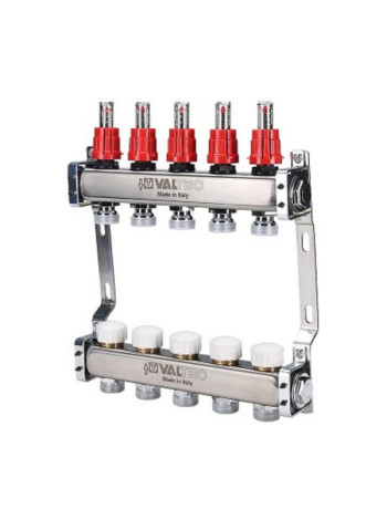 Коллекторный блок с расходомером VALTEC 1х3 выхода Евроконус 3/4 VTc.584.EMNX.0603