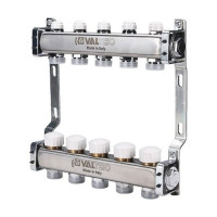 Коллекторный блок с ручным регулировочным клапаном VALTEC 1х3 выхода Евроконус 3/4 VTc.582.EMNX.0603