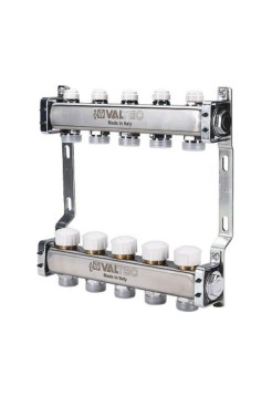 Коллекторный блок с ручным регулировочным клапаном VALTEC 1х3 выхода Евроконус 3/4 VTc.582.EMNX.0603