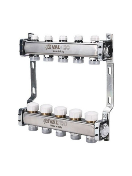 Коллекторный блок с ручным регулировочным клапаном VALTEC 1х3 выхода Евроконус 3/4 VTc.582.EMNX.0603