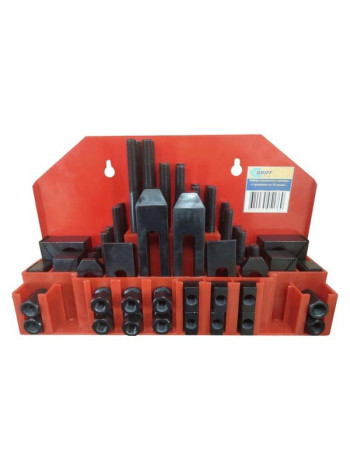 Набор станочного крепежа и прижимов из 58 предметов Т-паз 14 мм, М12, металл. футляр GRIFF b275520