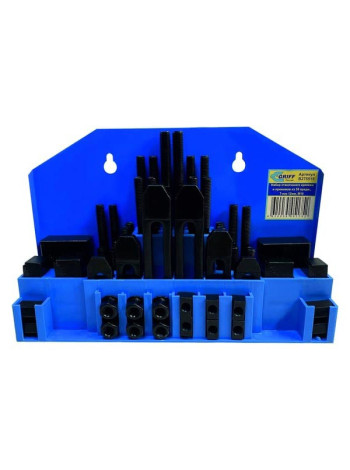 Набор станочного крепежа и прижимов из 58 предметов Т-паз 12 мм, М10, металл. футляр GRIFF b275515