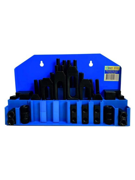 Набор станочного крепежа и прижимов из 58 предметов Т-паз 16 мм, М14, металл. футляр GRIFF b275525