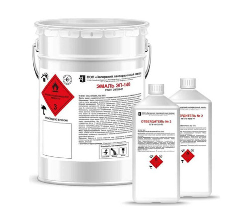Эмаль ЗАГОРСКИЙ ЛАКОКРАСОЧНЫЙ ЗАВОД ЭП-140 защитная 5 кг ZLK05389