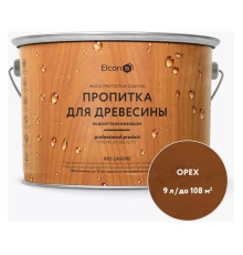 Водоотталкивающая пропитка Elcon Bio Lasure для защиты дерева до 15 лет, антисептик (орех; 9 л) 00-00461959