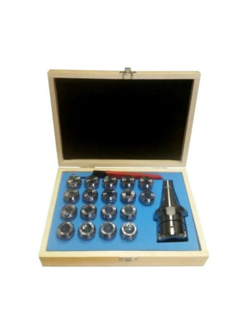 Патрон цанговый с набором цанг NT50-ER32 (хв-к конус 7:24; DIN2080; цанги 18 шт; 3-20 мм) GRIFF b221441