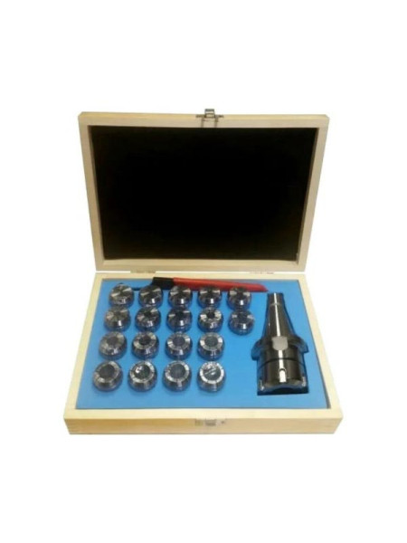 Патрон цанговый с набором цанг NT50-ER32 (хв-к конус 7:24; DIN2080; цанги 18 шт; 3-20 мм) GRIFF b221441