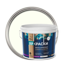 Универсальная акриловая эмаль ЯРОСЛАВСКИЕ КРАСКИ белая матовая, ведро 12 кг, О05248