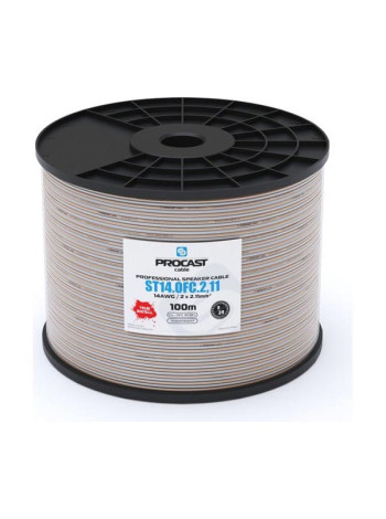 Акустический кабель PROCAST cable ST 14.OFC.2,11.100, 14AWG 2x2,11mm2, прозрачный, 100 м НФ-00001799