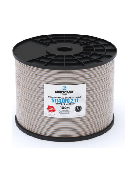 Акустический кабель PROCAST cable ST 14.OFC.2,11.25, 14AWG 2x2,11mm2, прозрачный, 25 м НФ-00001798