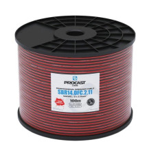 Акустический кабель PROCAST cable SBR 14.OFC.2,11.25, 14AWG 2x2,11mm2, красно-черный, 25 м НФ-00001762