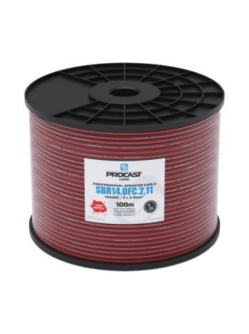 Акустический кабель PROCAST cable SBR 14.OFC.2,11.25, 14AWG 2x2,11mm2, красно-черный, 25 м НФ-00001762