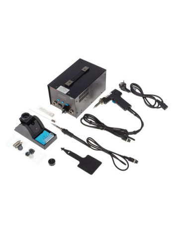 Паяльная станция REXANT с паяльником и демонтажным паяльником с оловоотсосом 200-480c, r048 12-0735