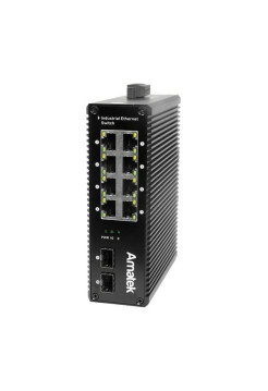 Промышленный 10-портовый гигабитный коммутатор Amatek AN-SXG10P8B L2 7000741