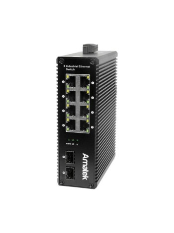 Промышленный 10-портовый гигабитный коммутатор Amatek AN-SXG10P8B L2 7000741