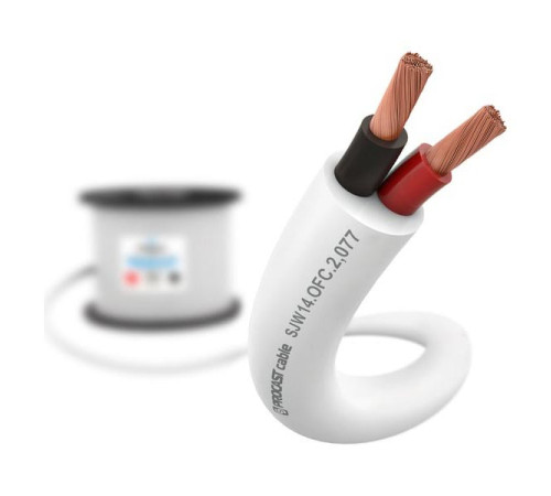 Акустический кабель PROCAST cable SJW 14.OFC.2,077.15 14AWG 2x2,077mm2, PVC, белый, 15 м НФ-00002098