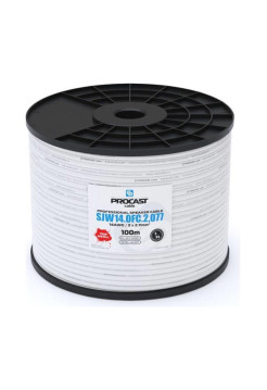 Акустический кабель PROCAST cable SJW 14.OFC.2,077.100 14AWG 2x2,077mm2, PVC, белый, 100 м НФ-00002100