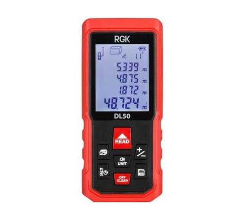 Лазерный дальномер с угломером RGK DL50 С ПОВЕРКОЙ 755696