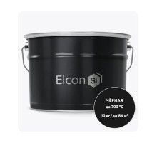 Краска Elcon max therm термостойкая, до 700 градусов, антикоррозионная, для печей, мангалов, радиаторов, дымоходов, матовое покрытие, 10 кг, черная 00-00463232