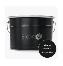 Краска Elcon max therm термостойкая, до 700 градусов, антикоррозионная, для печей, мангалов, радиаторов, дымоходов, матовое покрытие, 10 кг, черная 00-00463232