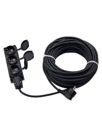 Силовой удлинитель Glanzen 3 гнезда, КГ 3x1,5, IP44 арт. EC-40-012 00-00006578
