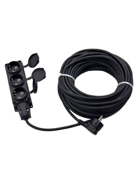 Силовой удлинитель Glanzen 3 гнезда, КГ 3x1,5, IP44 арт. EC-40-012 00-00006578