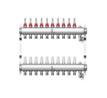 Коллектор в сборе Wester нержавеющая сталь, 1"-3/4", с расходомерами, на 10 выходов 0-32-1850