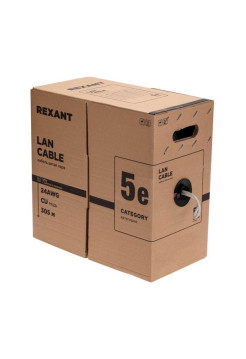 Кабель FTP 4PR 24AWG CAT5e 305м REXANT 01-0143