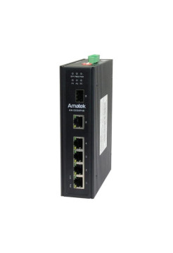 Коммутатор промышленный 6-портовый гигабитный Amatek до 180Вт AN-SXG6P4D 7000917