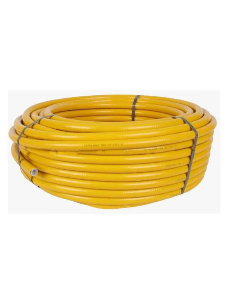 Гофрированная труба Stahlmannиз нерж.стали SS304 25A, отожженная в оболочке желтая, 30м, 2250030