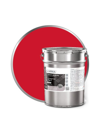 Грунт-эмаль ЛАКРА 3в1, красный, 15 кг ЛА-00003211