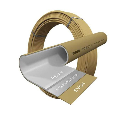 Труба полиэтиленовая TEBO PE-RT/EVOH 20x2.0 (буxта 100 м) золотой 021020202