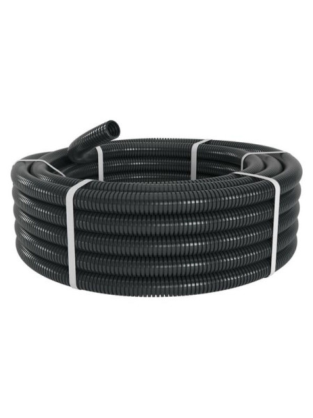 Гофрированная труба DKC DN12мм, 50м ПВ-0, Dвн 12,2 мм, Dнар 15,8 мм, полиамид 6, цвет тёмно-серый PA611216F0