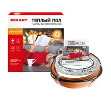Тёплый пол REXANT Standard RND-120-1800, 1800Вт, 120м, 11,2-15,0м², двухжильный 51-0520-3