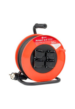 Удлинитель EKF PROxima Атлант 2.0, 4 гнезда, 30м, ПВС 3x1.5, 16А/3.5кВт, IP44 UKA02-16-315-4-30-IP44