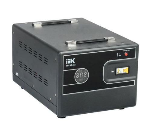 Однофазный стабилизатор напряжения IEK, переносной 10кВА HUB IVS21-1-010-13