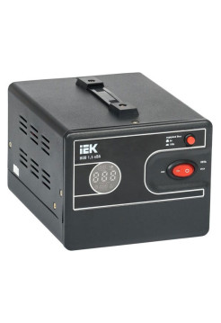 Однофазный стабилизатор напряжения IEK, переносной 1,5кВА HUB IVS21-1-D15-13