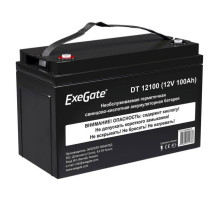 Батарея аккумуляторная АКБ DT 12100 12V 100Ah, под болт М6 ExeGate 282985