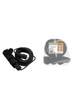 Удлинитель-шнур TDM силовой каучук КГ IP44 3 гнезда с/з, 3700 Вт 50м Народный SQ1307-0230