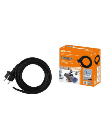 Нагревательный саморегулирующийся кабель TDM Стоплёд НСК15-В с вилкой, в трубу 15 м, 150 Вт SQ2510-0016